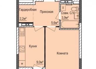 Продажа 1-ком. квартиры, 36.2 м2, Ижевск, ЖК Покровский