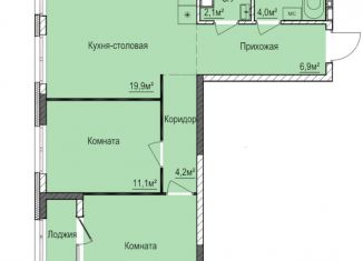 Продажа 2-комнатной квартиры, 61.7 м2, Ижевск, ЖК Покровский
