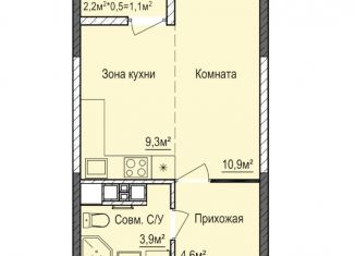 Продажа квартиры студии, 28.7 м2, Ижевск, Индустриальный район