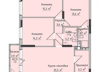Продаю трехкомнатную квартиру, 86.2 м2, Ижевск, жилой район Север