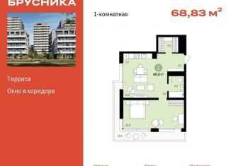 1-комнатная квартира на продажу, 68.8 м2, Новосибирск, жилой комплекс Авиатор, 2, Заельцовский район
