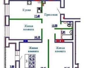 Продается 3-комнатная квартира, 85.5 м2, Иваново, Бакинский проезд