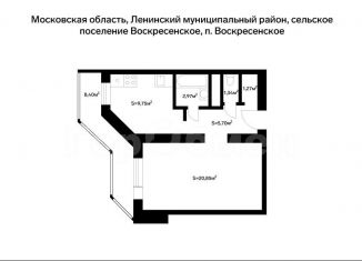 Продается 1-комнатная квартира, 50 м2, посёлок подсобного хозяйства Воскресенское, жилой комплекс Воскресенское, к4