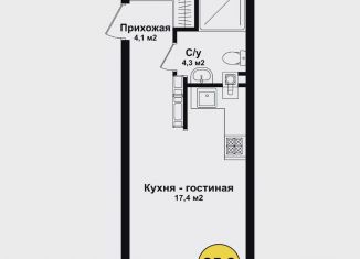 Продается квартира студия, 25.8 м2, Астрахань, Советский район