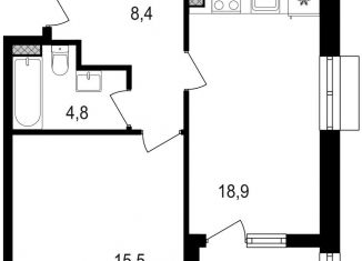 Продается однокомнатная квартира, 49.1 м2, Москва, Михалковская улица, 48с8, станция Коптево