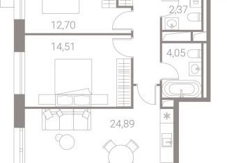 Продажа 2-ком. квартиры, 69.3 м2, Москва, метро Севастопольская