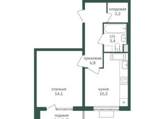 Однокомнатная квартира на продажу, 38.5 м2, Москва, Варшавское шоссе, вл170Е, район Чертаново Южное