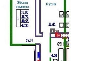 Продам 1-комнатную квартиру, 42.4 м2, Ивановская область, Бакинский проезд