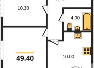 Продается двухкомнатная квартира, 49.4 м2, Новосибирск, Воинская улица, 69, метро Золотая Нива