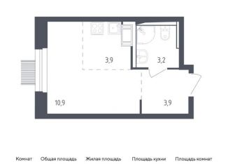 Продаю квартиру студию, 21.9 м2, Мытищи, жилой комплекс Мытищи Парк, к4.2