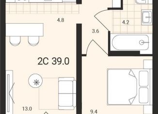 Продажа квартиры студии, 39 м2, Обь, Геодезическая улица, 6Вк2