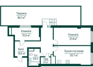 Продам 2-ком. квартиру, 88.7 м2, Самара, метро Российская