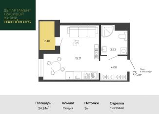 Квартира на продажу студия, 24.2 м2, Кудрово, ЖК Айди Кудрово 3, проспект Строителей, 5