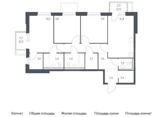 Продажа трехкомнатной квартиры, 79 м2, Приморский край, улица Сабанеева, 1.3