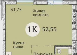 Продам 1-комнатную квартиру, 52.6 м2, Новосибирск, улица Дуси Ковальчук, 248/2, ЖК Заельцовский
