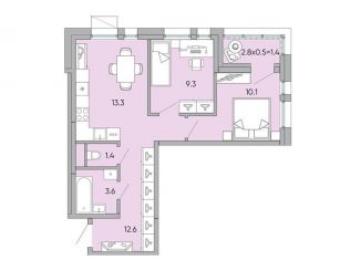 Продажа 2-комнатной квартиры, 51.7 м2, Чита