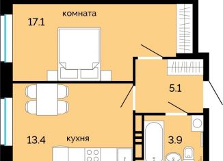 Продаю однокомнатную квартиру, 39.5 м2, Пермский край, улица Куйбышева, 135