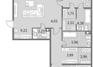 Продажа трехкомнатной квартиры, 107.3 м2, Санкт-Петербург, 20-я линия Васильевского острова, 5, ЖК Маленькая Франция