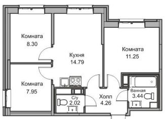 Продажа 4-комнатной квартиры, 51.3 м2, Санкт-Петербург, Ивинская улица, 9, метро Беговая