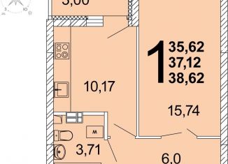 Продам 1-ком. квартиру, 37.1 м2, Екатеринбург, проспект Академика Сахарова, 27/2, ЖК Квартал Школьный