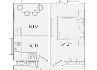 Продается 1-ком. квартира, 39.4 м2, Мурино, ЖК Лампо