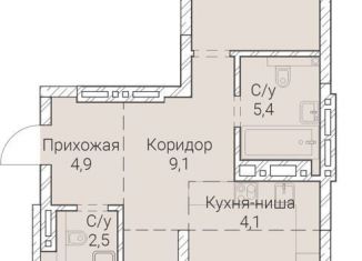 Продается двухкомнатная квартира, 89.1 м2, Новосибирск, Овражная улица, 2А, метро Заельцовская