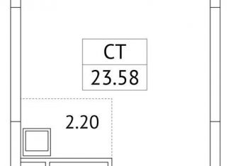 Продаю квартиру студию, 23.6 м2, рабочий посёлок Томилино, микрорайон Птицефабрика, 35к2