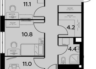 4-комнатная квартира на продажу, 100.9 м2, Москва, проспект Лихачёва, 20, метро Технопарк