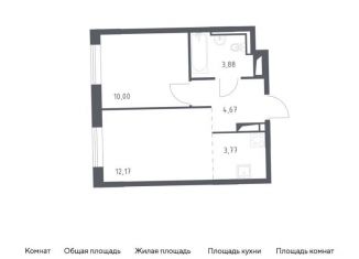 Продается однокомнатная квартира, 34.5 м2, Ленинградская область