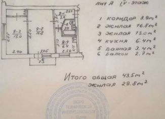 Продажа 2-ком. квартиры, 43.5 м2, посёлок городского типа Гурзуф, улица Подвойского, 21