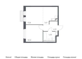 1-комнатная квартира на продажу, 38 м2, село Лайково