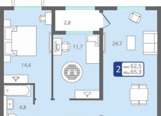 Продажа 2-ком. квартиры, 65.3 м2, Тюмень, ЖК Ожогино