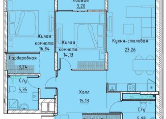 Продаю 2-комнатную квартиру, 90.4 м2, Екатеринбург, Машинная улица, 1Д, ЖК Клевер Парк