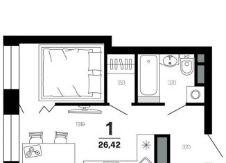 Продам 1-комнатную квартиру, 26.4 м2, Рязань
