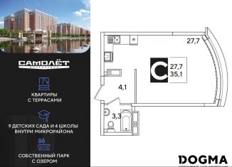 Продается квартира студия, 35.1 м2, Краснодар, Прикубанский округ