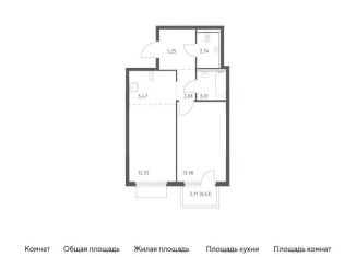 Продам двухкомнатную квартиру, 46.1 м2, Московская область, Каширское шоссе - Молоково - Андреевское