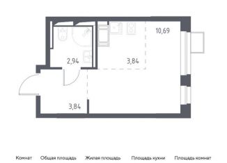 Продается квартира студия, 21.3 м2, деревня Мисайлово, микрорайон Пригород Лесное, к5.2