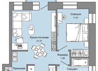 2-комнатная квартира на продажу, 44 м2, Екатеринбург, метро Чкаловская