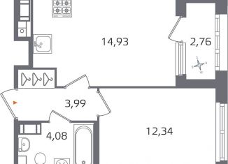 Продаю 1-комнатную квартиру, 36.7 м2, Санкт-Петербург, муниципальный округ Финляндский