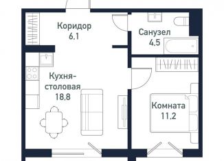 Продам 1-комнатную квартиру, 40.5 м2, Челябинская область, улица имени Ефрейтора Потехина, 5