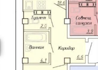 2-комнатная квартира на продажу, 51.3 м2, Абакан, улица Ленинского Комсомола, 77
