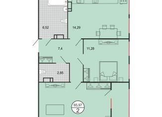 Продам 2-комнатную квартиру, 66 м2, Ставропольский край