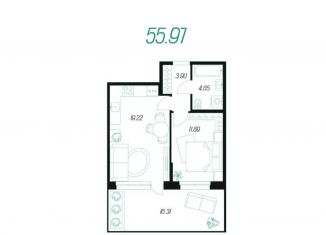 Продам однокомнатную квартиру, 56 м2, Тульская область