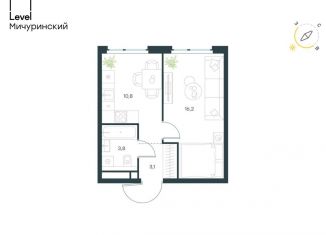 Продам однокомнатную квартиру, 33.9 м2, Москва, ЗАО