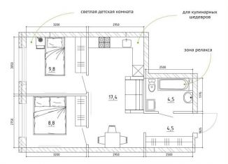 Продажа квартиры со свободной планировкой, 46.5 м2, Кемеровская область