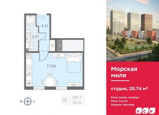 Продается квартира студия, 25.7 м2, Санкт-Петербург, Красносельский район