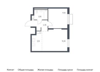 Продам однокомнатную квартиру, 40.3 м2, посёлок Песочный