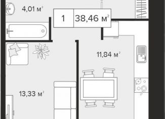 Продается 1-комнатная квартира, 38.5 м2, Тульская область