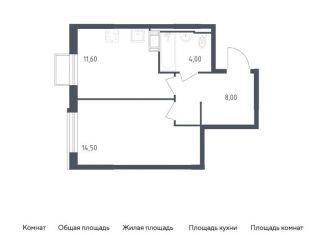 Продаю однокомнатную квартиру, 38.1 м2, посёлок Песочный
