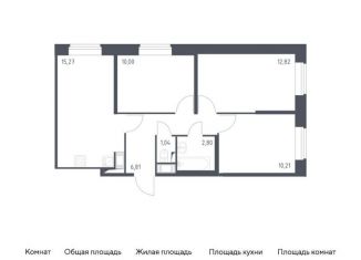 Продам 3-комнатную квартиру, 59 м2, Санкт-Петербург, жилой комплекс Новое Колпино, к39